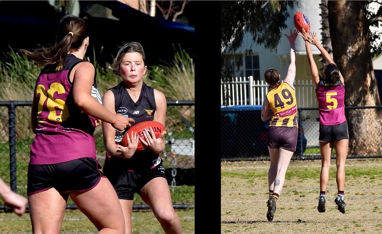 Marks to Lexie Connell and Leen Pang (5) in the Hearts impressive Round 14 victory over ladder leaders Hawthorn AFC