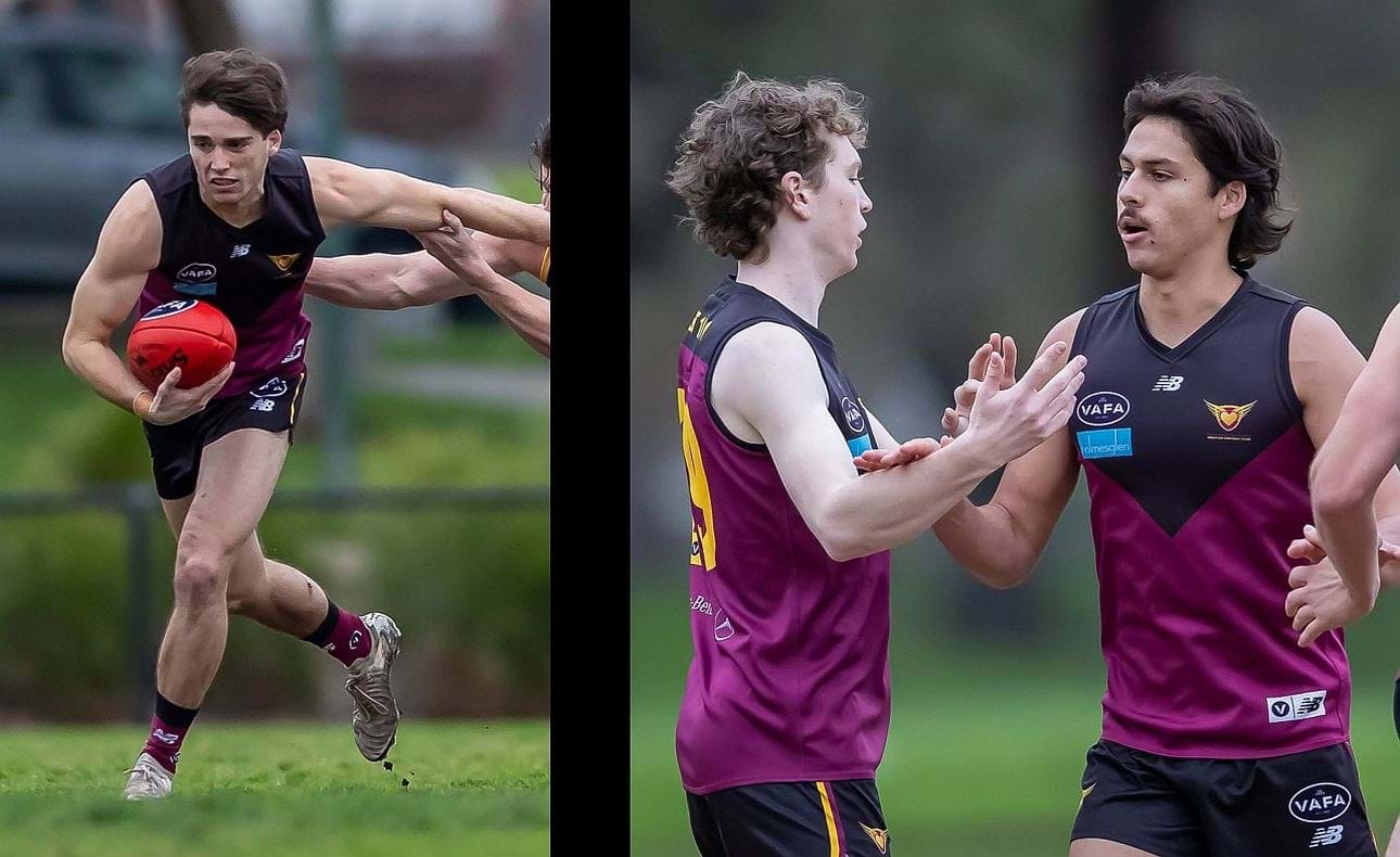 Noah Higgins on a break, celebrations for Lucas Hornblower and Cody Goonewardene