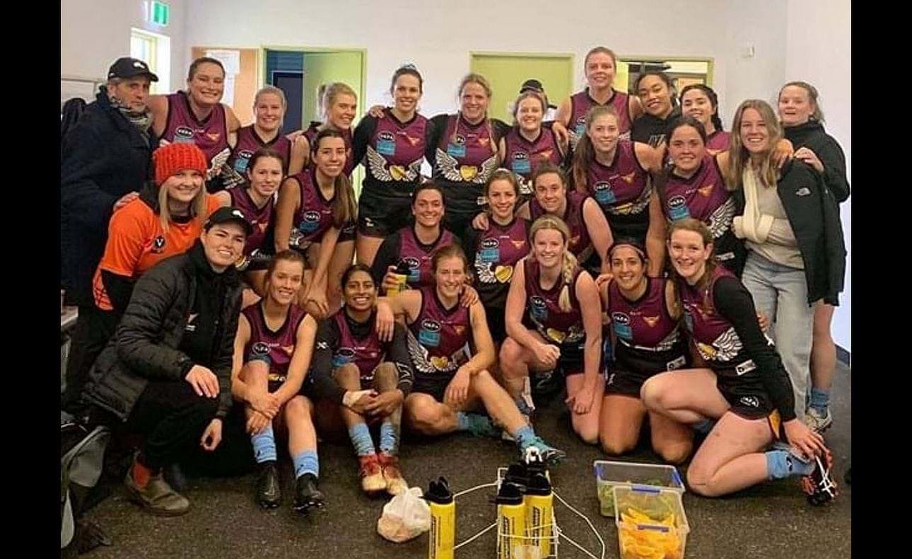 The Hearts celebrate after their win