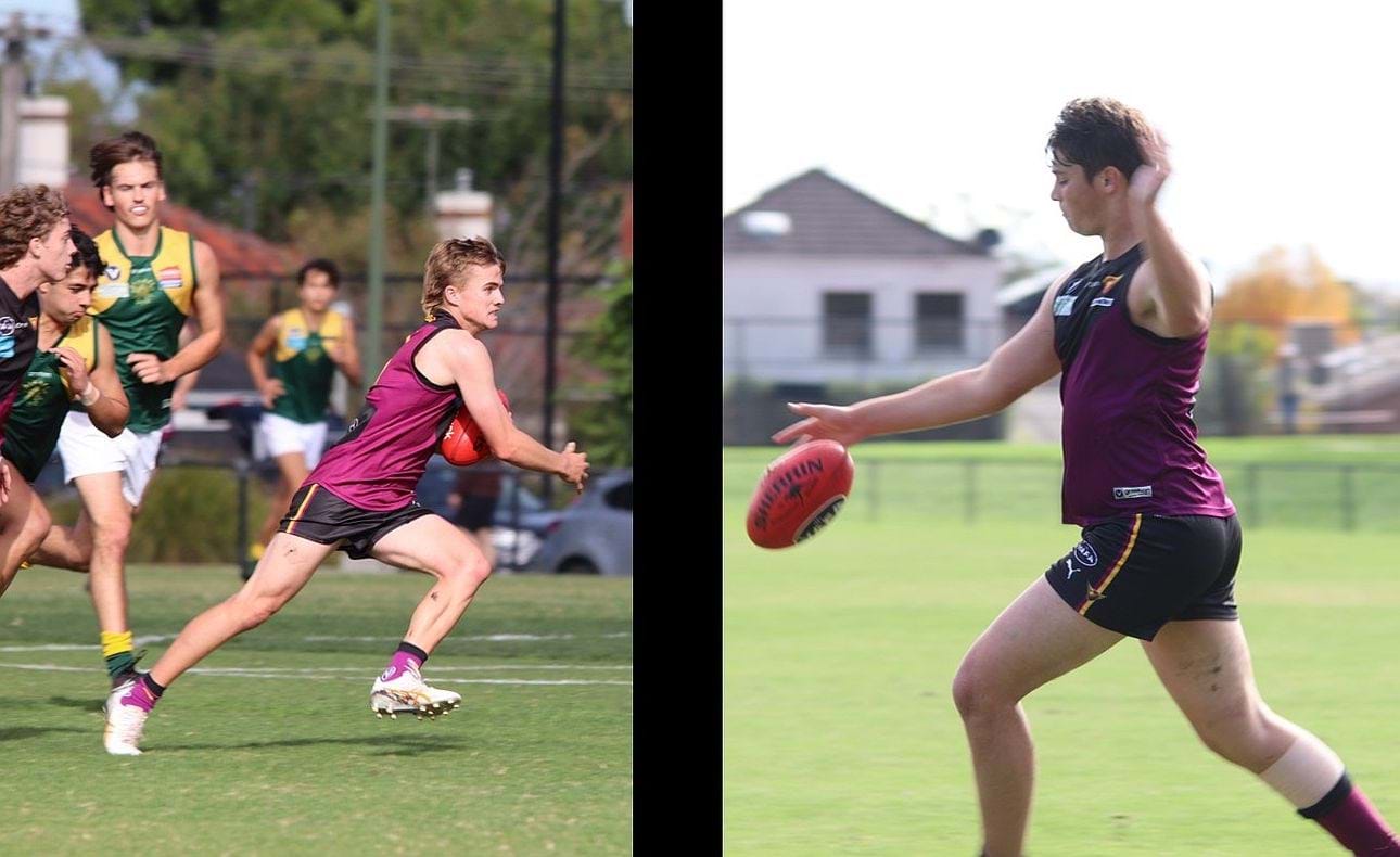George Brayshaw on the run and ruckman Ethan Hardeman