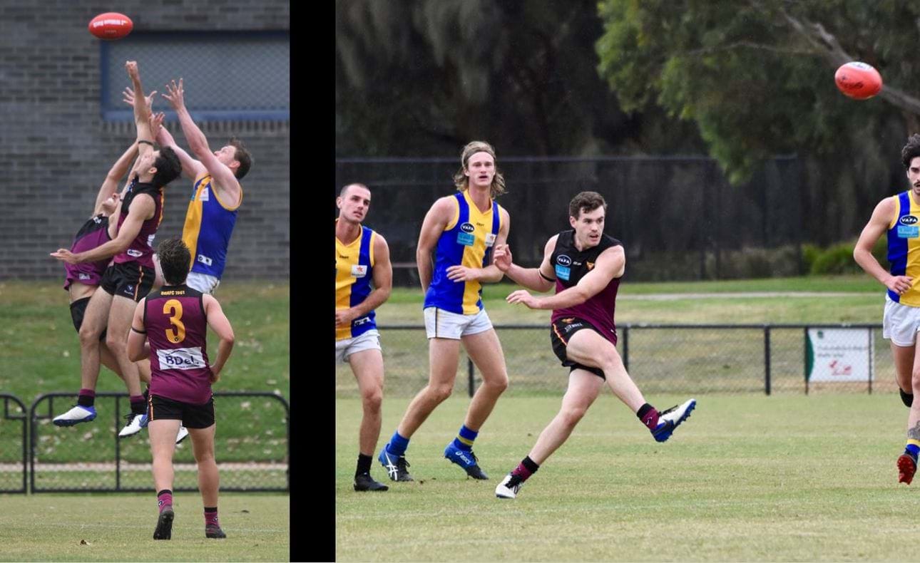 Sam Hall-Kahan flies in the pack and breaks away with a kick