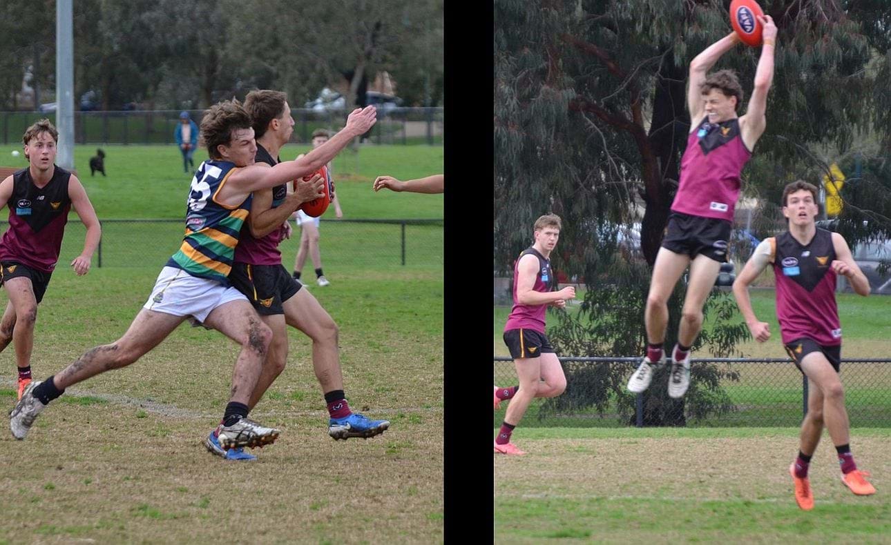 Jack Chamberlain and Emerson Jones hold on to their marks