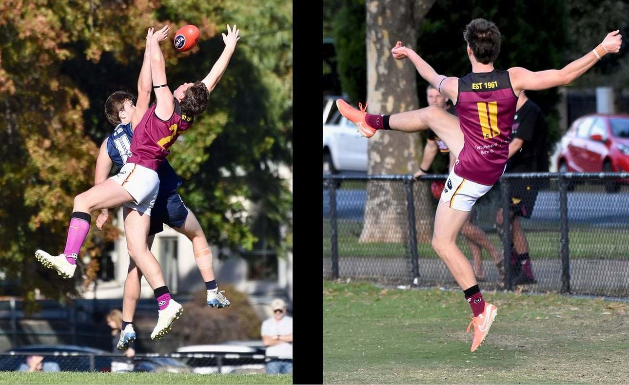 Brodie Findlay (23) lined up for his first game for the Bloods; James Blight (11) lined up for goal