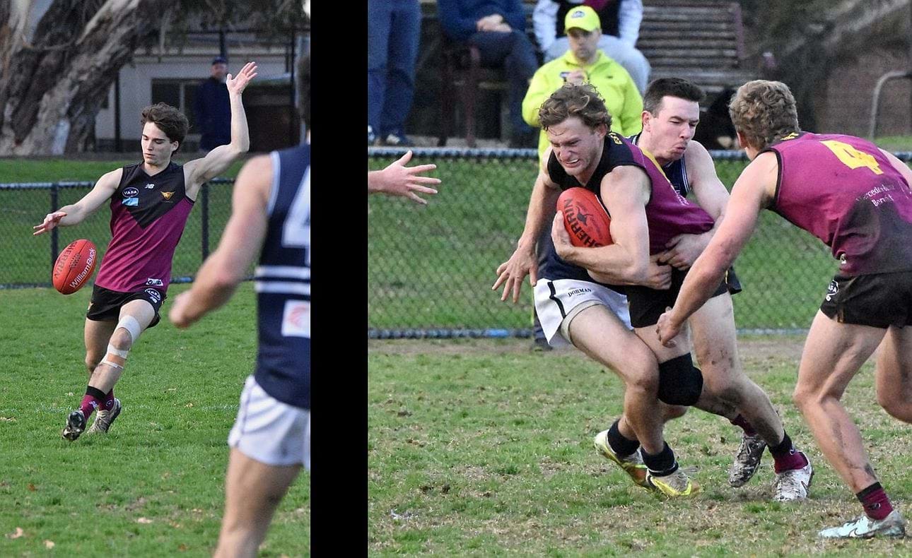 The ever composed Noah Higgins and the ever tenacious Rayner Seccull