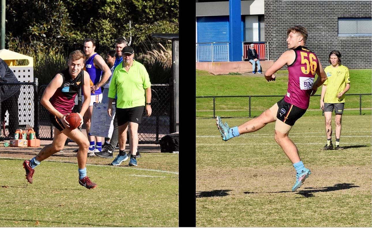 Reserves captain Jordan Hurley on the run and defender Cooper Nolan (56)