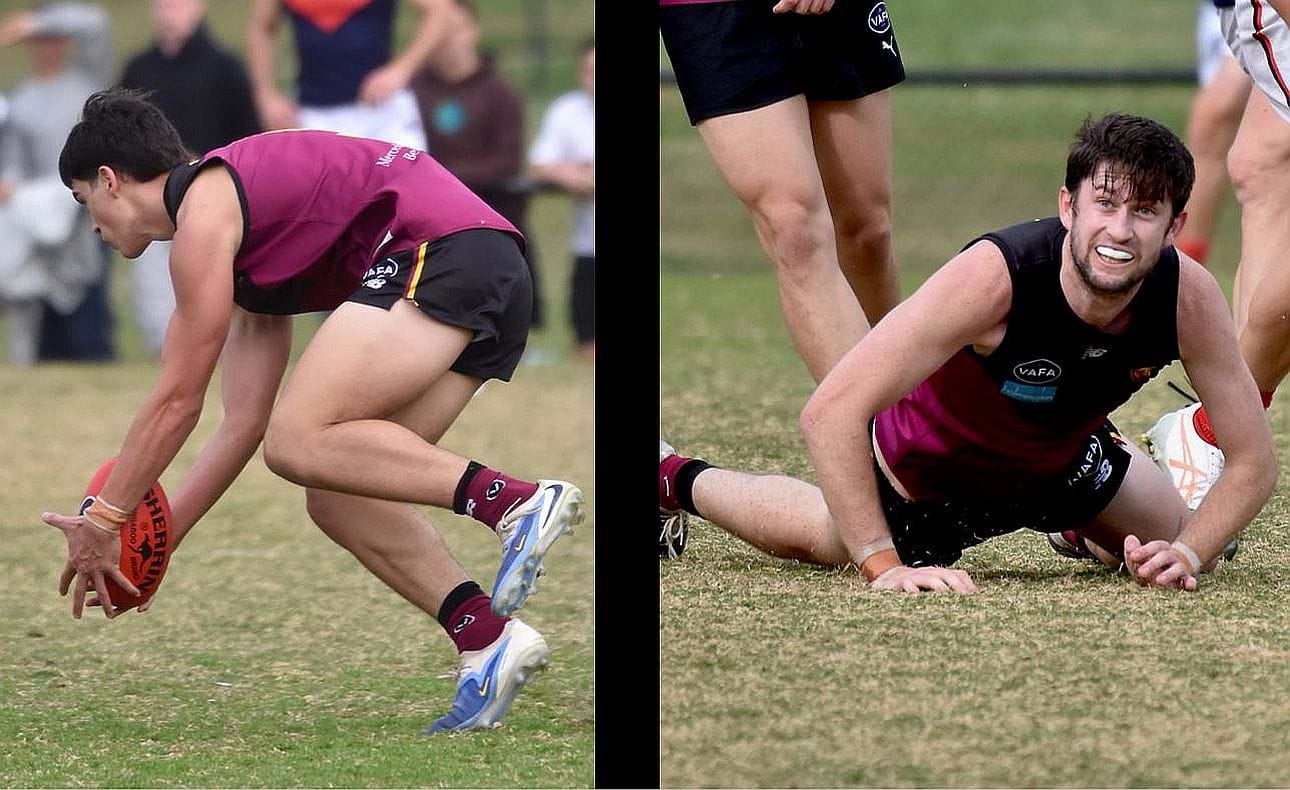 Nick Mavropoulos collects low, Durras Seccull on the canvas