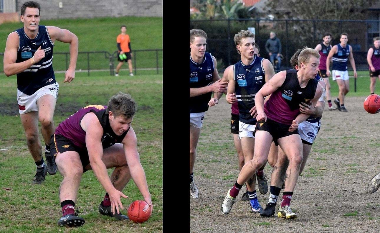 Mitch Kirkwood-Scott gathers, Lachlan Gilliam is both pursuing and pursued