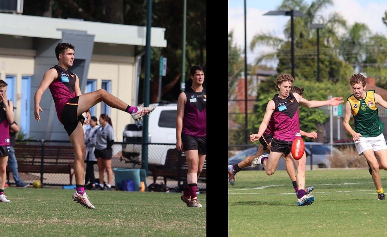 Liam Riedel and Nick Cleary head goalwards