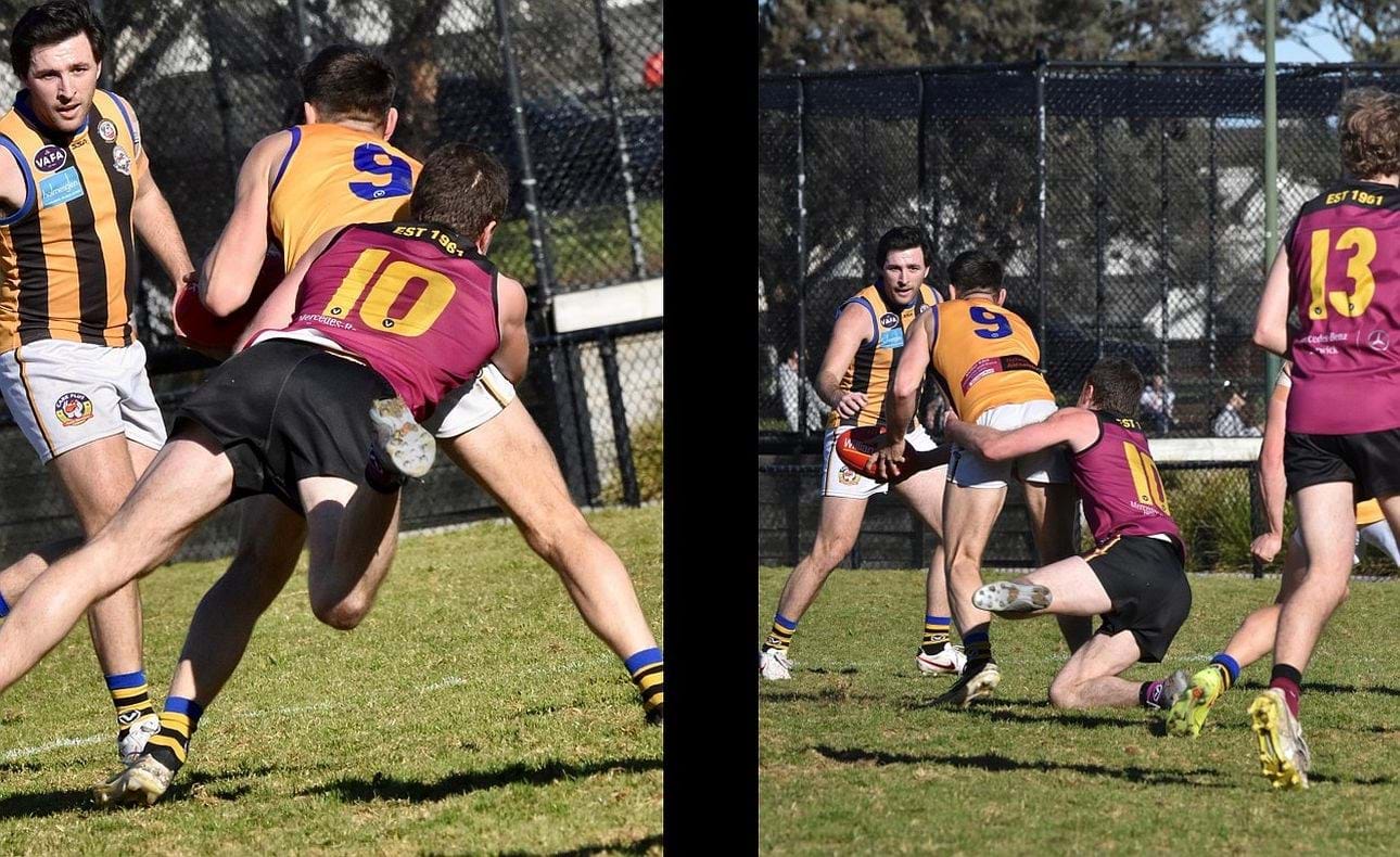 Dog with a bone; Max Sievers (10) with yet another tackle