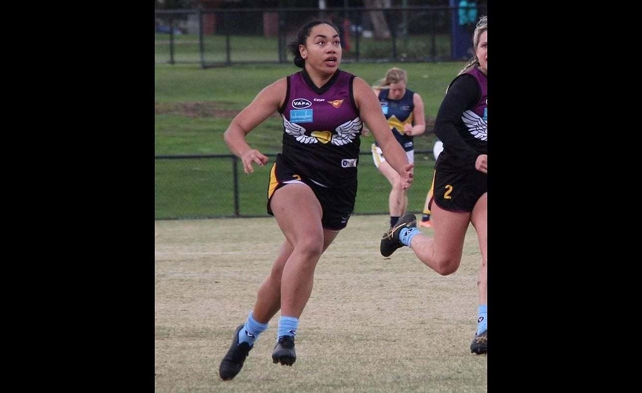 The Hearts' Serene Vudiniabola on the way to a Rising Star nomination in action against Whitefriars