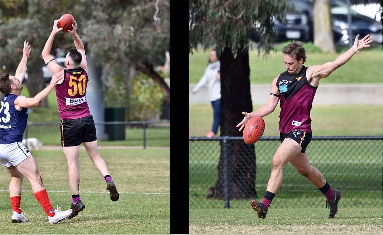 Reserves action featuring Jacob Gown (50) and Jordan Johnston