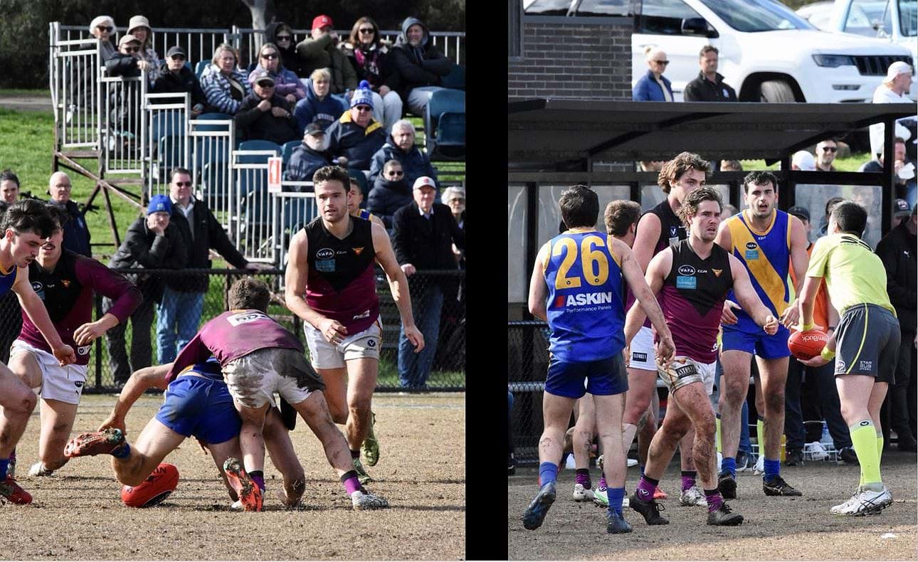 Jack Lonie was devastating with ball in hand but also tackled fiercely without it; Jack Munro braces himself at another stoppage with Austin Bradtke in the background