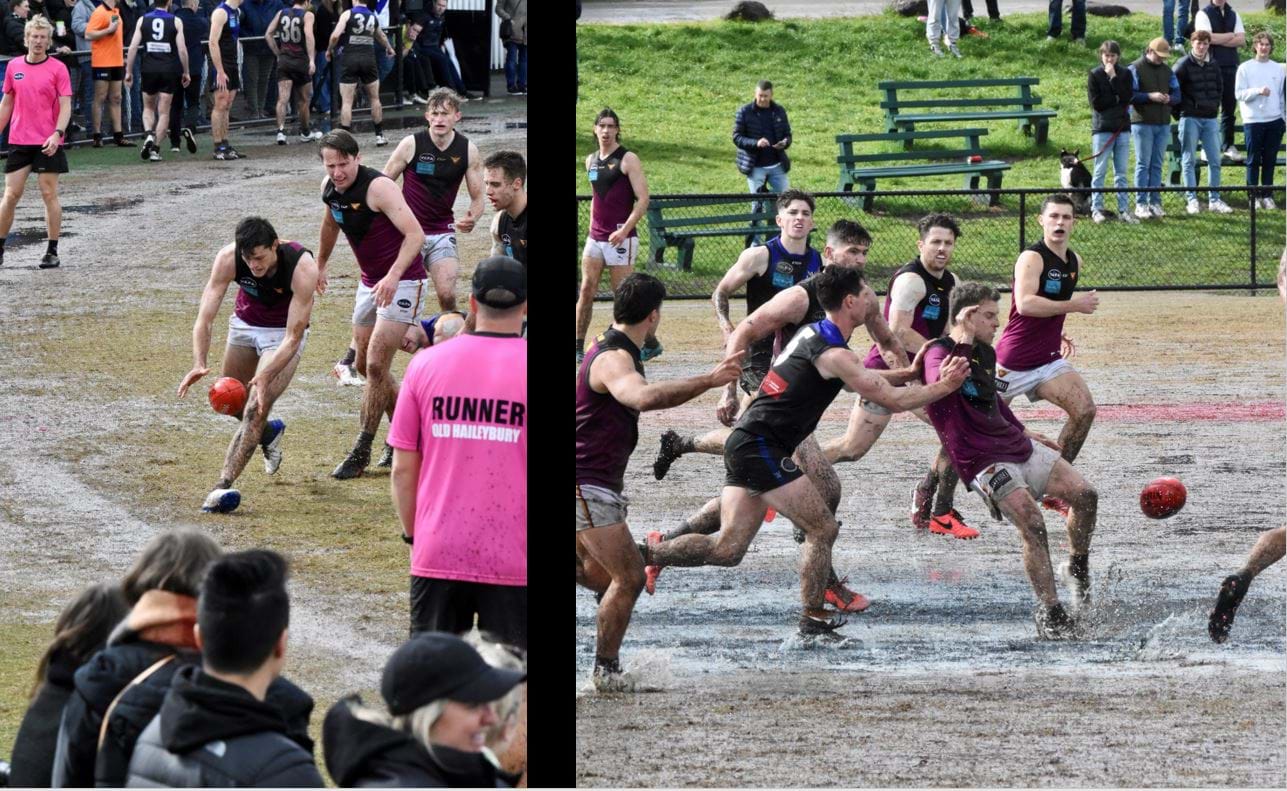 Kye Turner on the boundary and Jack Lonie in the midfield