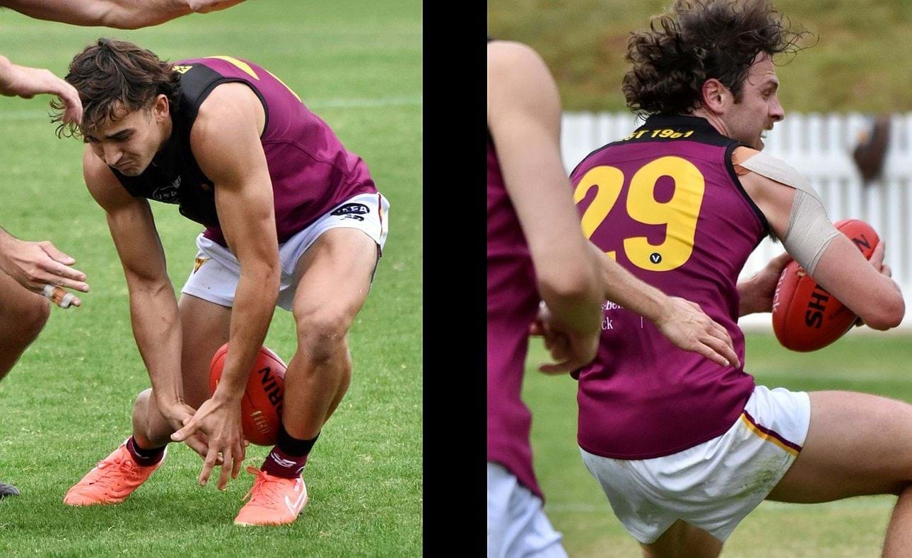 Defenders Ned Conway and Will Paul down low