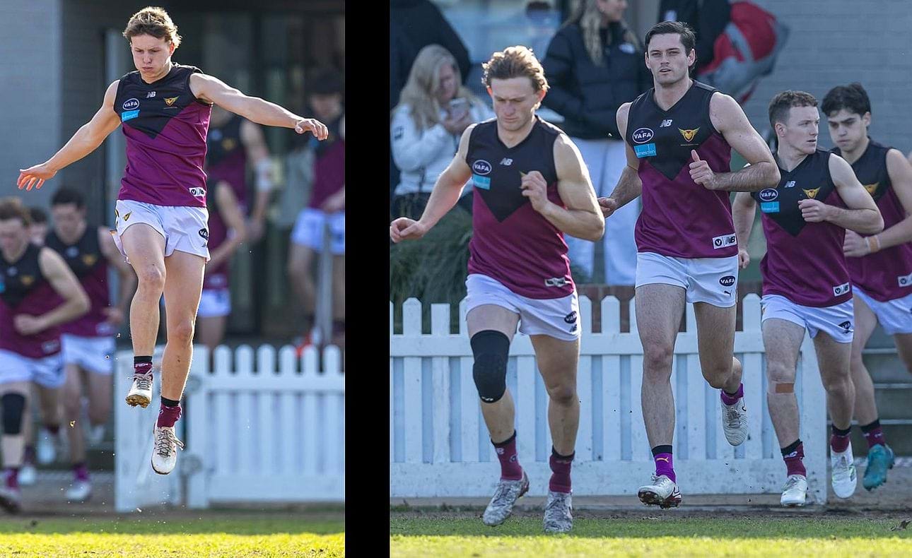 Archer Harrop is full of beans while Rayner Seccull, Kye Turner, Jasper Russell and Nick Mavropoulos look seriously to the task ahead