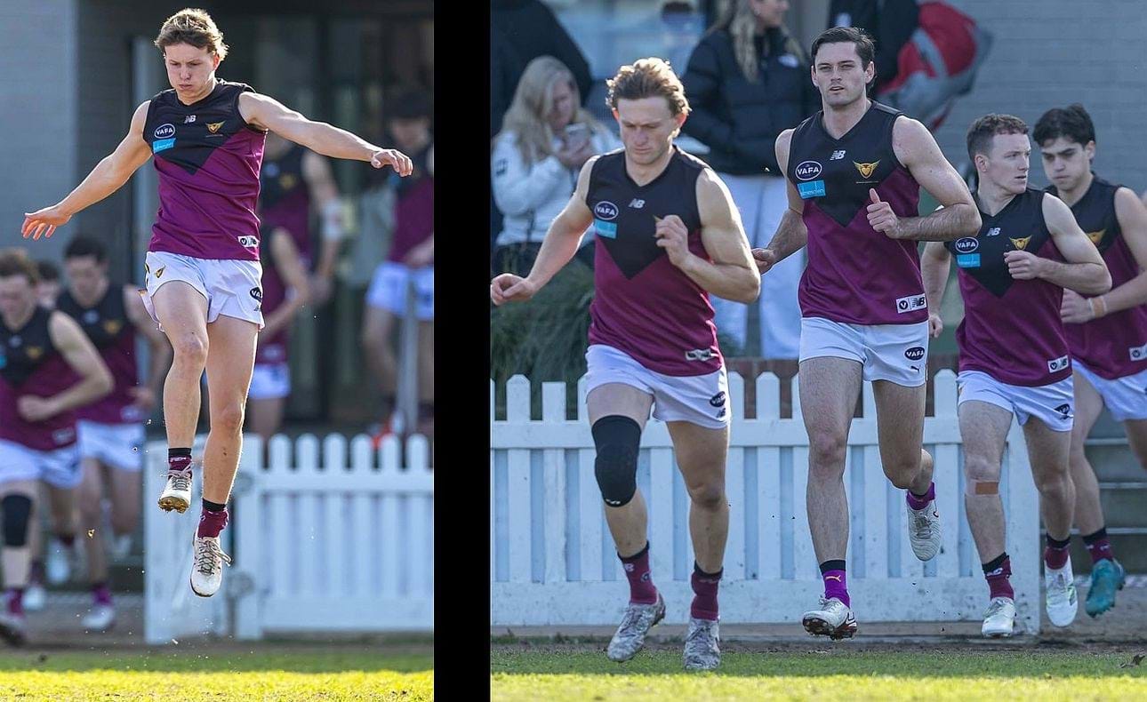 Archer Harrop is full of beans while Rayner Seccull, Kye Turner, Jasper Russell and Nick Mavropoulos look seriously to the task ahead