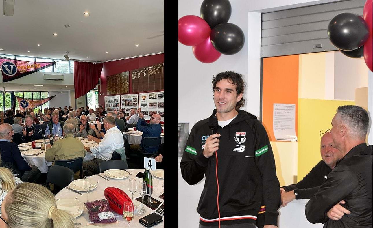 Season 2023 opened with a packed luncheon listening to guest speaker Max King (towering over barman Dave Connell and MC Jeremy Bourke)