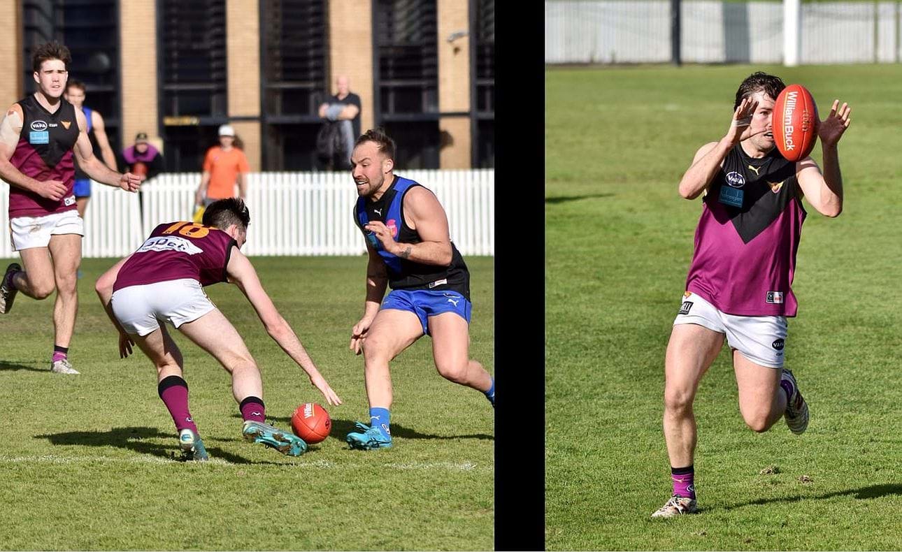 Joel Constable (18) returned to the Seniors for the first time since the opening round of 2021; cousin Jack Munro at right