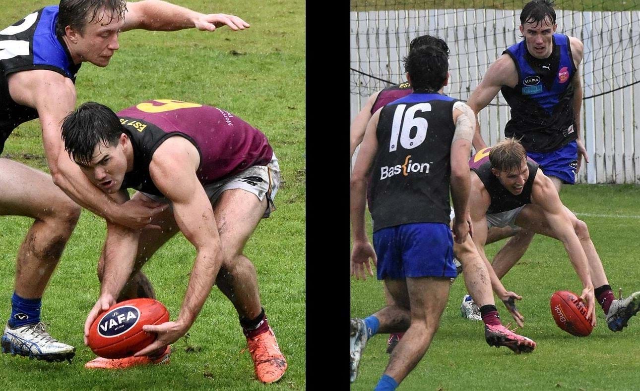 Josh Gasparini was outstanding and at the bottom of packs all day; forward Charlie Harrop also stoops to ground level