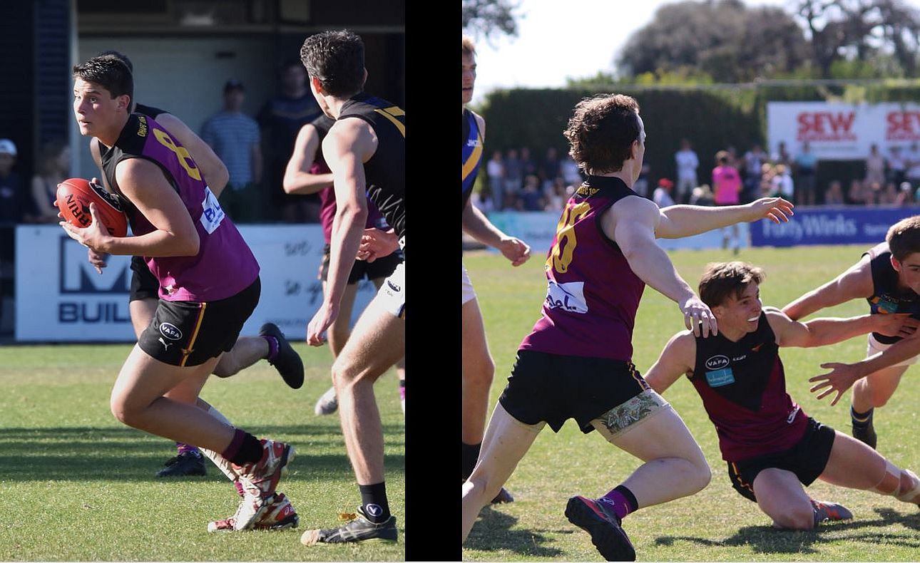 Ethan Hardeman on the turn, George Hendrie on the ground