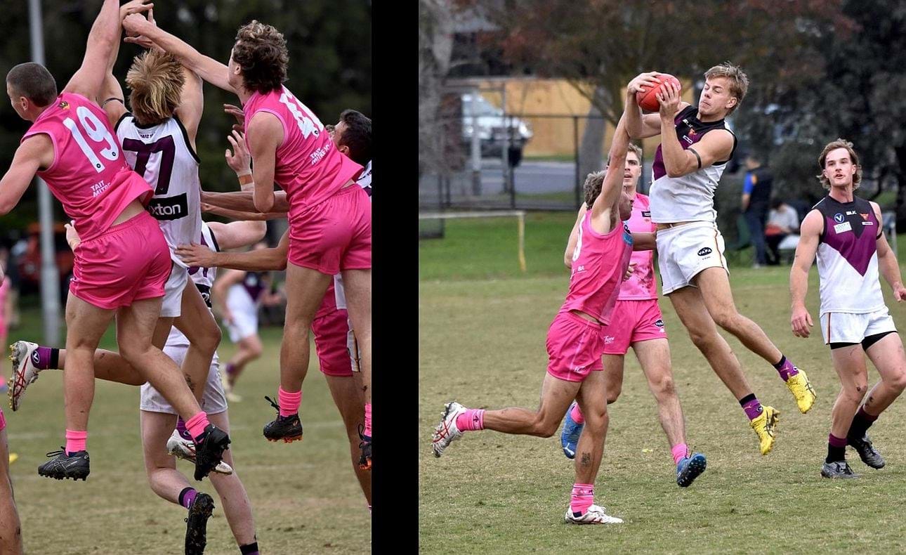 Charlie Harrop (77) and Mattias Rose in marking contests