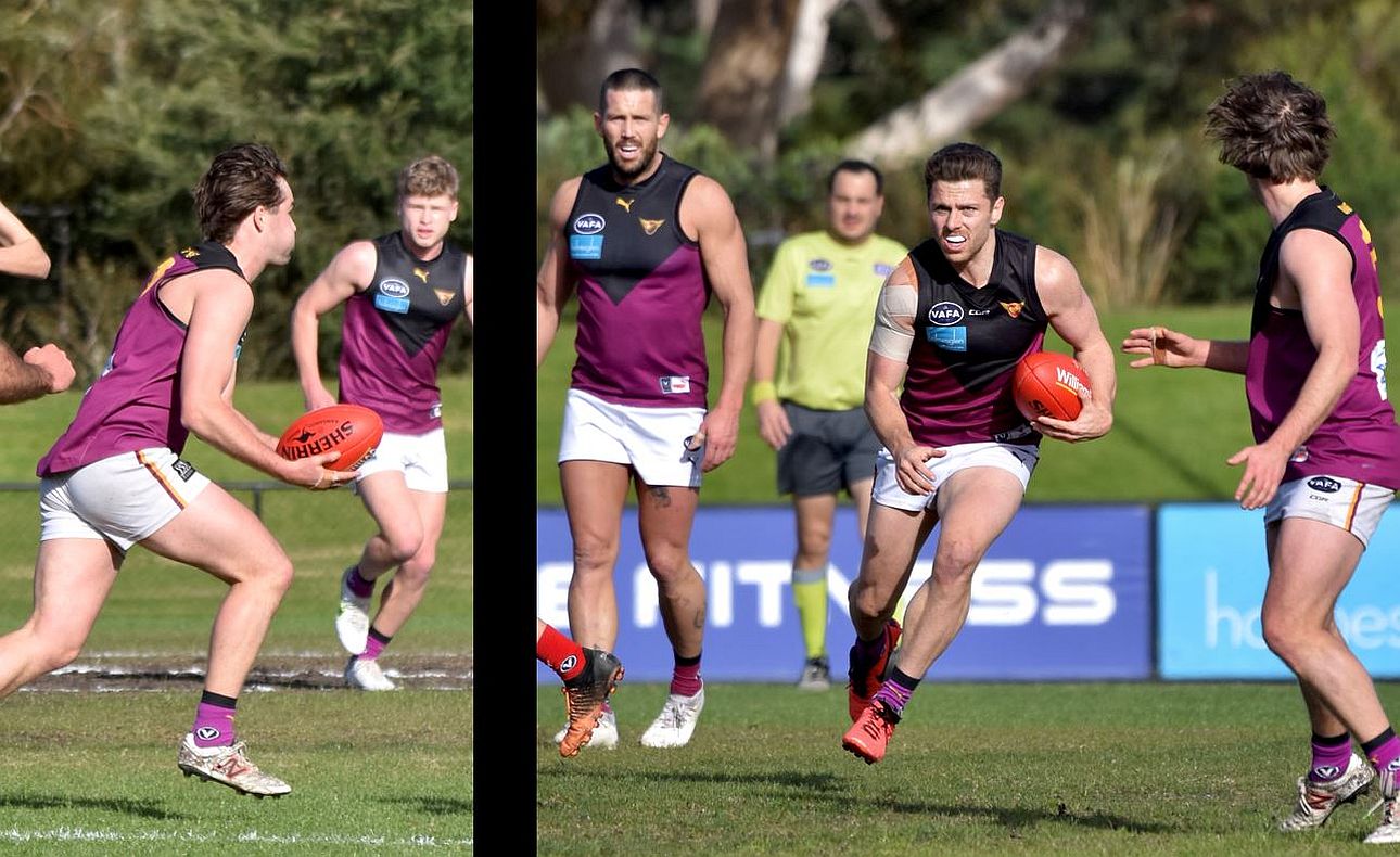 Jack Munro and skipper James Paul on the run