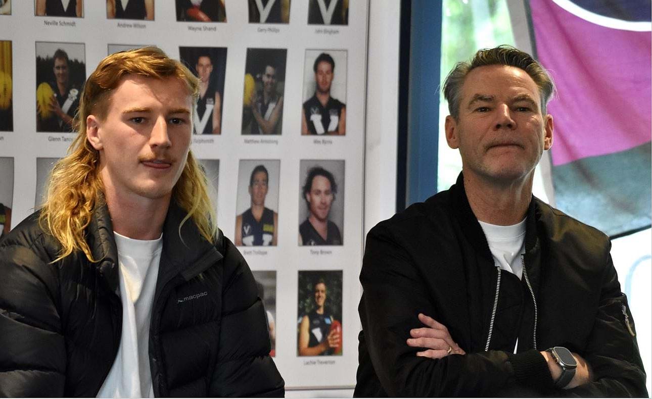 The Ralphsmith boys Hugo and Sean were the guest speakers for another successful luncheon before the Round 7 action against Old Melburnians; Hugo a regular for the Tigers and father Sean a former Hawk and Saint, and 1995 OHAFC premiership player