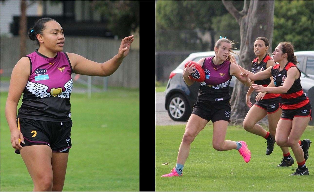 Serene Vudiniabola points the way; Bella Scaunich holds off her Old Xavs opponents