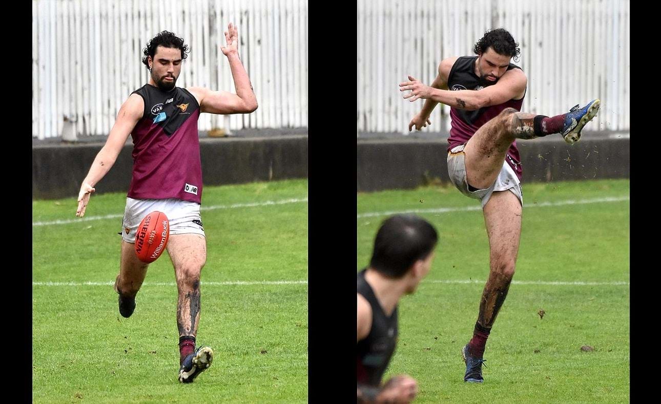 Jack Bell sticks the big hoof in