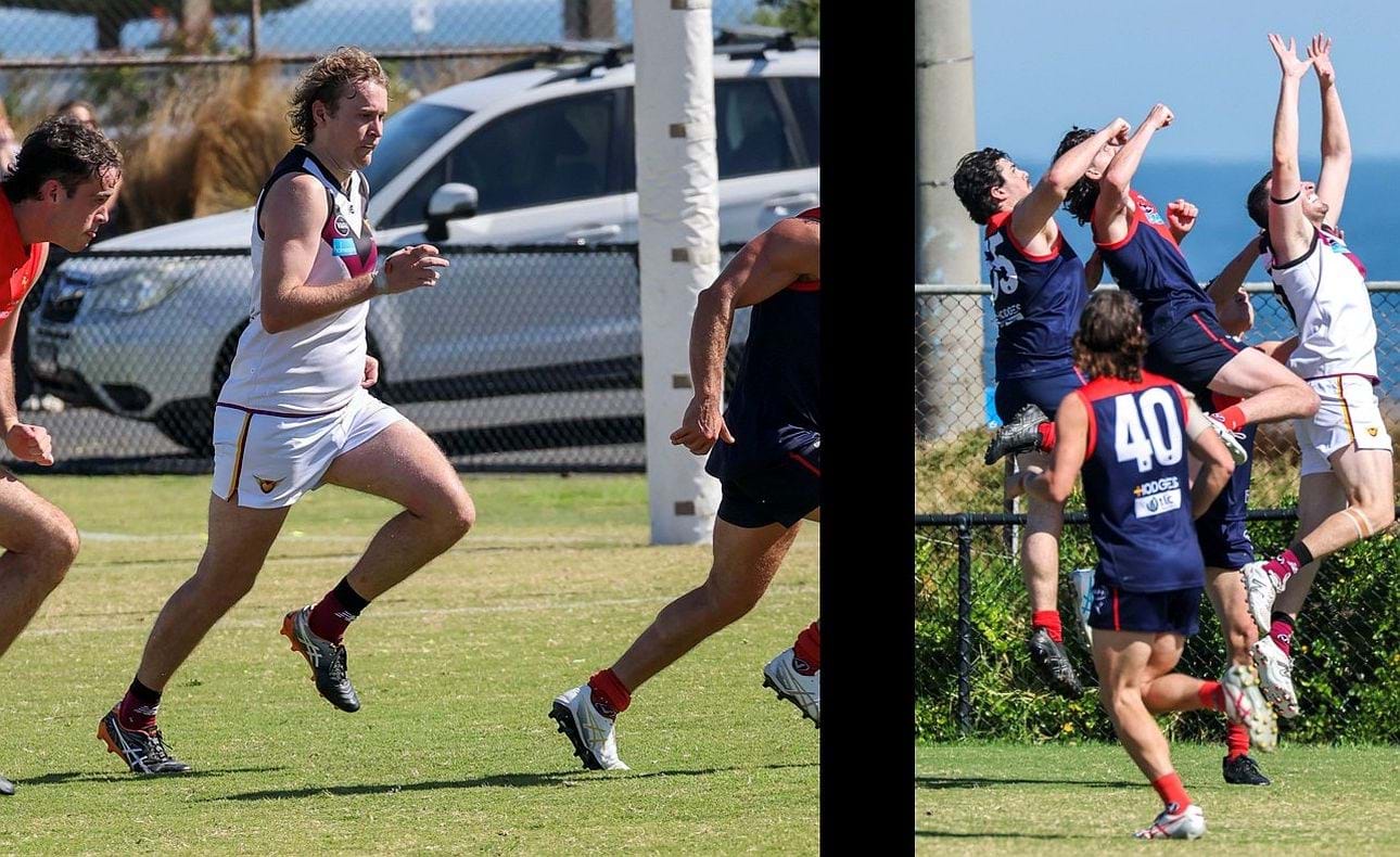 Angus Bonwick on the run and Jacob Gown on the fly