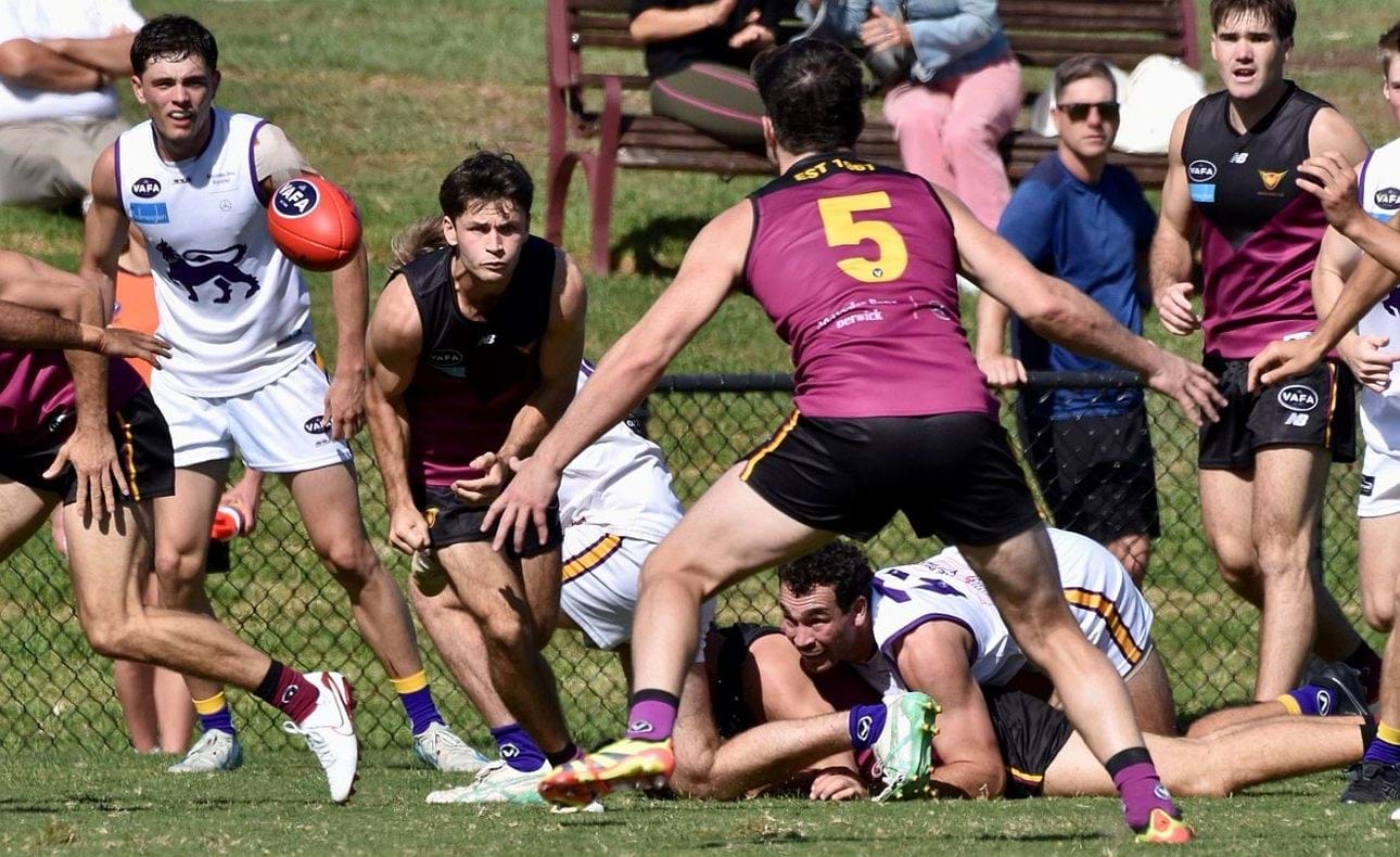 Brede Seccull (5) awaits the handball from Charlie Sinclair
