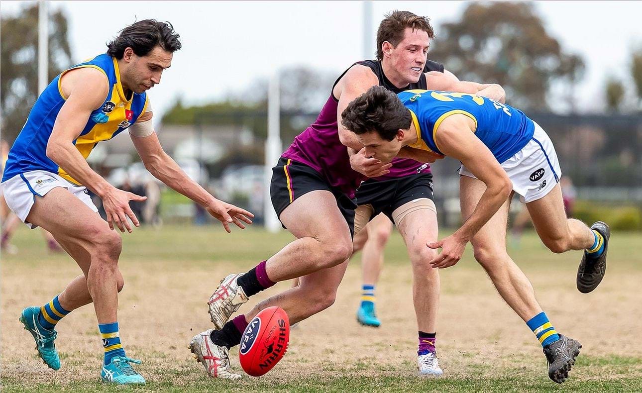 Key forward Harrison Jones in the thick of it