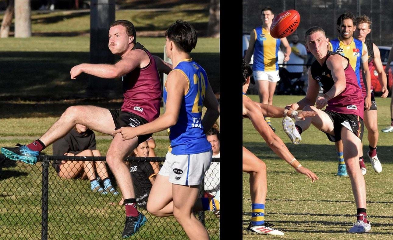 The kicking styles of Max Sievers and James Connell