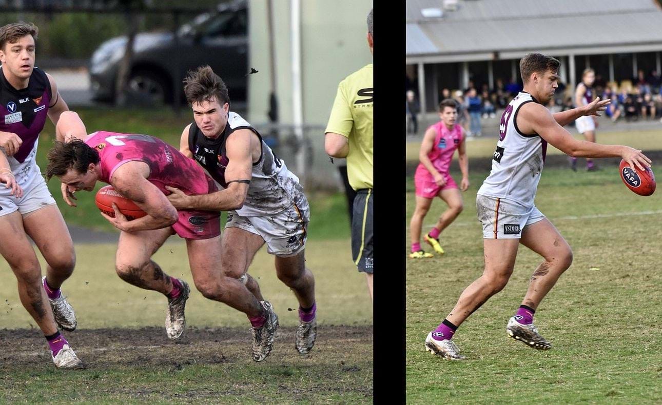 Josh Gasparini tackles, Lachie Treverton kicks