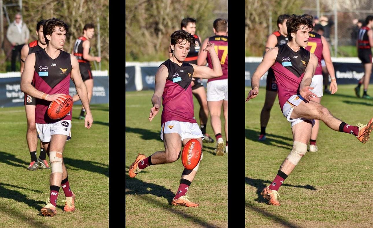 The kicking style of wingman Noah Higgins