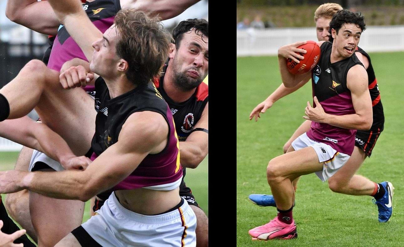 Hugo Lynch in the middle of the pack, Josh Docking on the turn