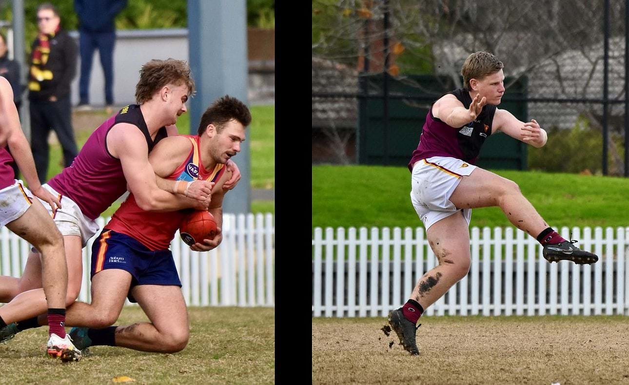 A tackle from Keegan Mountford and a clearing kick from Mitch Kirkwood-Scott