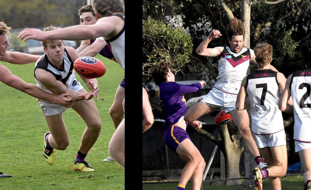 Mattias Rose threads out a handball and Will Paul discovers what goes up must come down