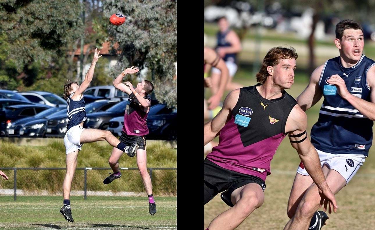 Durras Seccull in a ruck contest and Hugo Lynch in defence