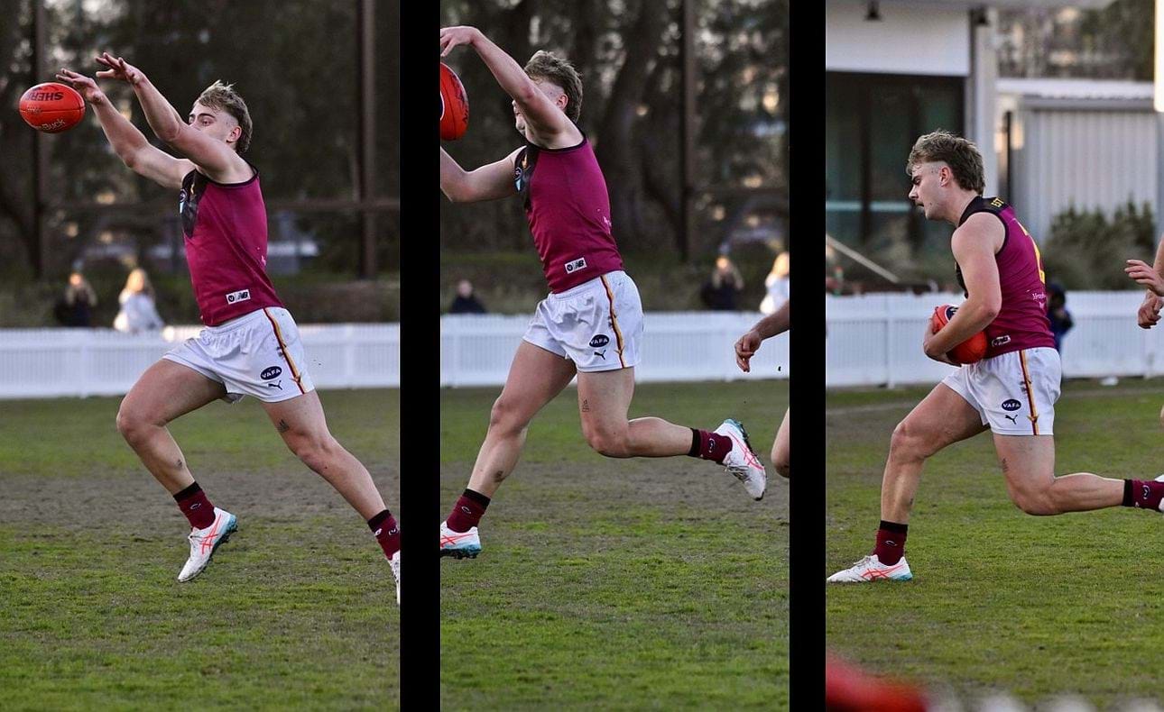 Debutant Keegan Mountford hauls in a mark