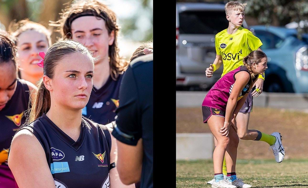 Fierce concentration from Poppy Murdoch at the break while Shalyn Phillips takes a breather
