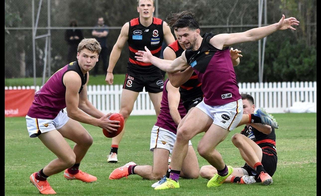Skipper Brede Seccull clears the way for Hugo Nosiara