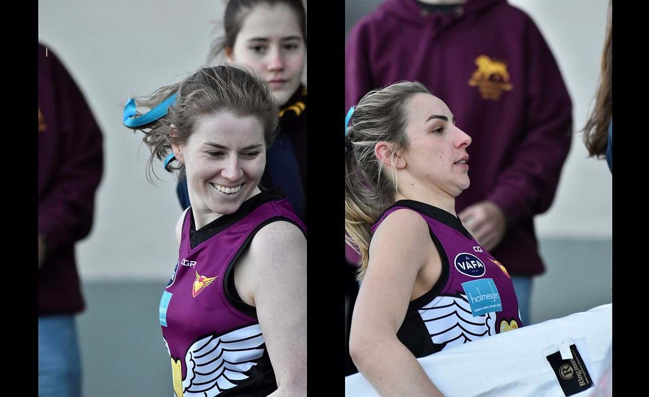 Georgia MacShane and Taylah Vines-Chapple after the game
