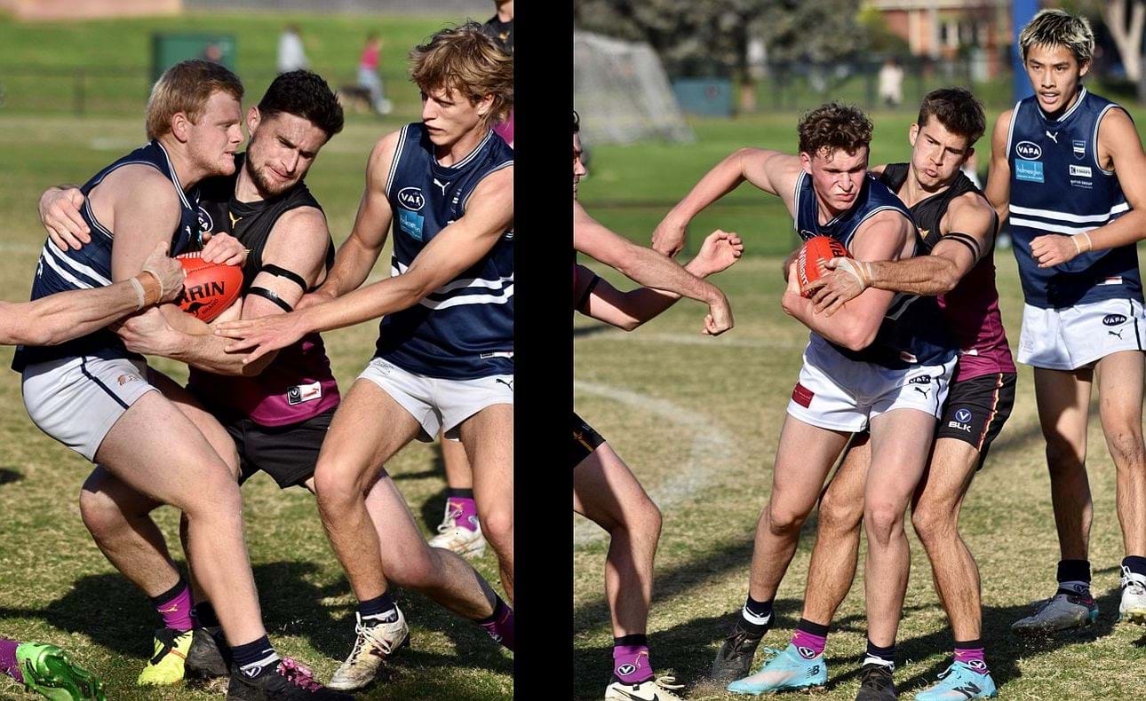 Brede Seccull and Connor Riley wrap up their Caulfield opponents