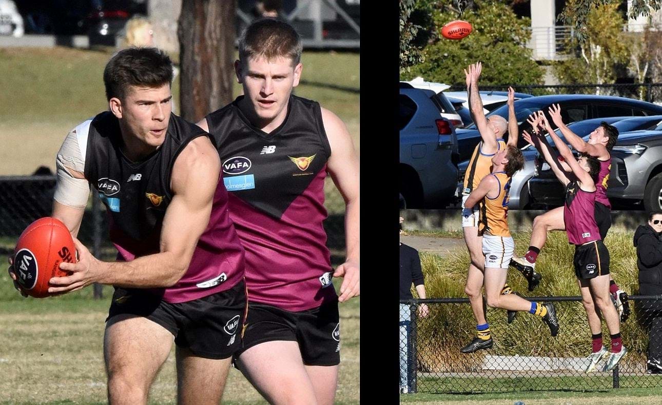 Connor Riley backed by Liam Kirkwood-Scott; Harrison Jones has the sit from behind, Lachie Vaughan a little lower