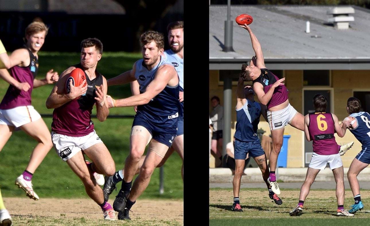 Connor Riley twists, Lachie Treverton stretches