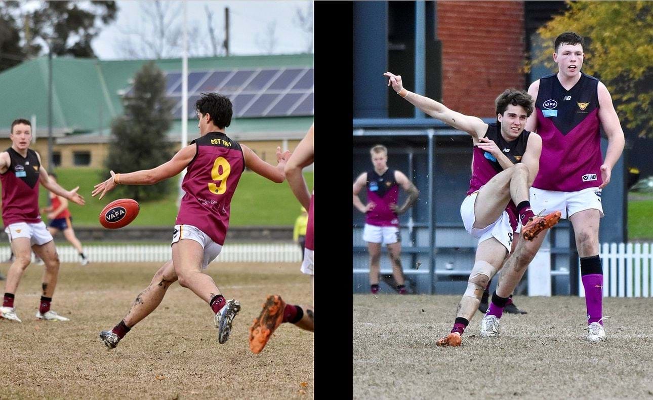 Nick Mavropoulos and Noah Higgins take their kicks