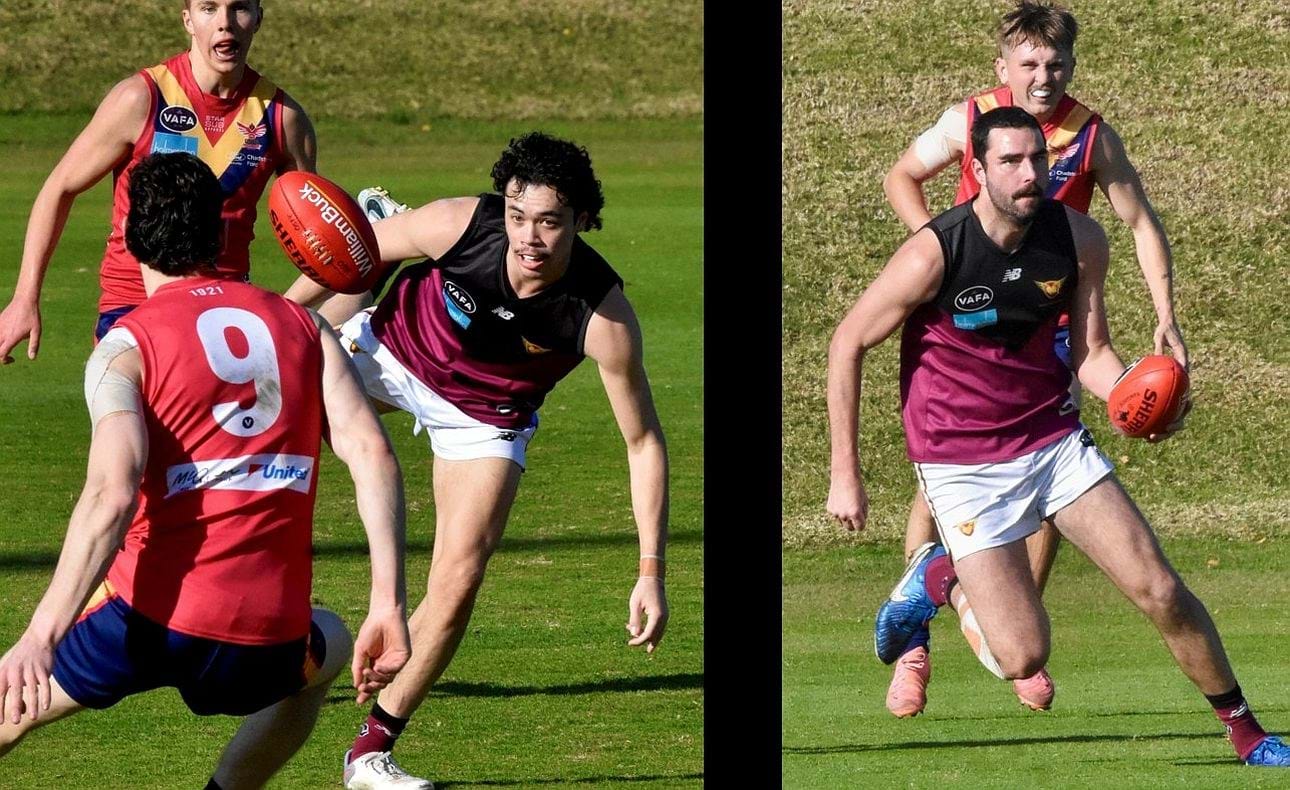 Josh Docking and Jack Bell in the Senior game
