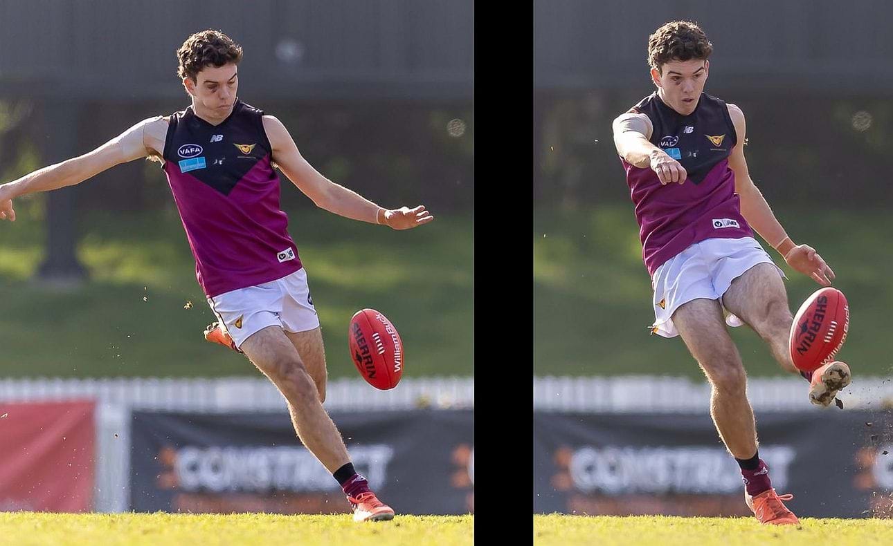 Jasper Waring clears from the backline