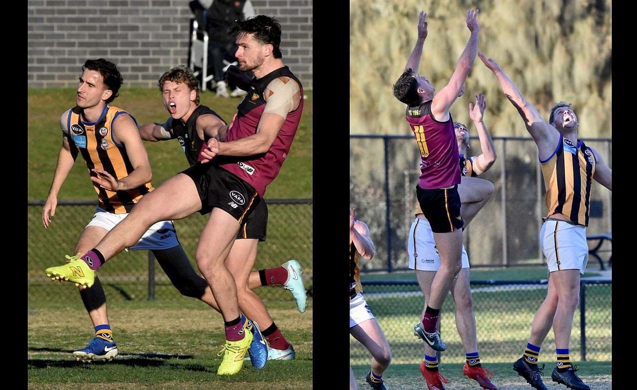 Another clearing kick for captain Brede Seccull and another mark for Lachie Vaughan (11)